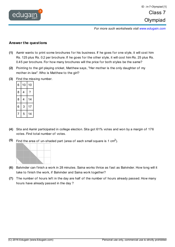 Mathematics Olympiad