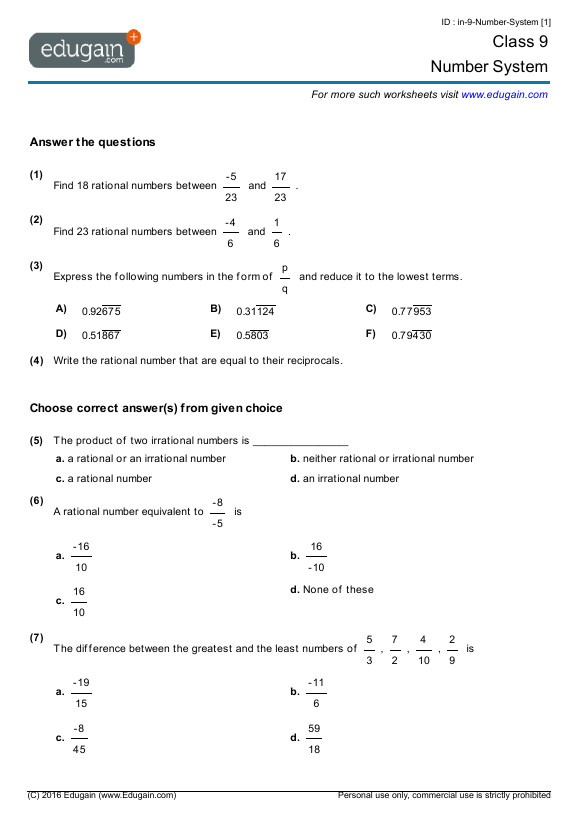 Number System